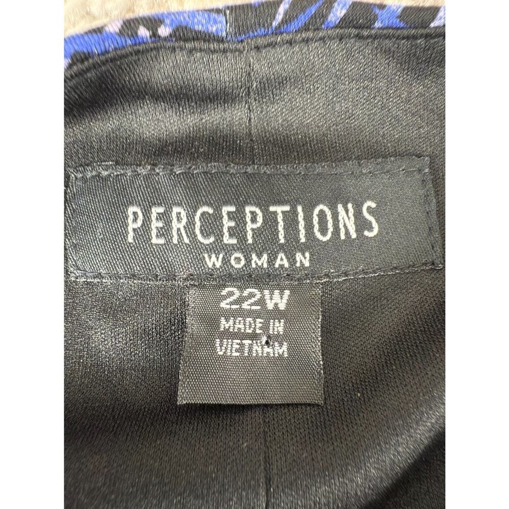 Perceptions Plus Size 22w Abstract Midi Shift Dre… - image 6